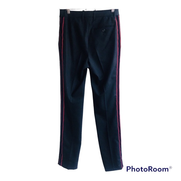 Calvin Klein-205W39NYC-RAF Simon’s  Women’s Black Pants with Red/Velvet Stripe - Picture 9 of 14